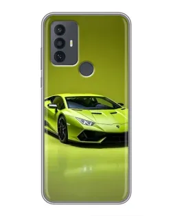 Чохол для TCL 30E з картинкою «Салатовий Lamborghini Huracan»