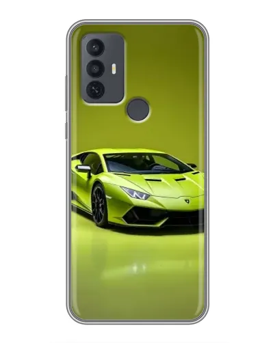 Чохол для TCL 30E з картинкою «Салатовий Lamborghini Huracan»