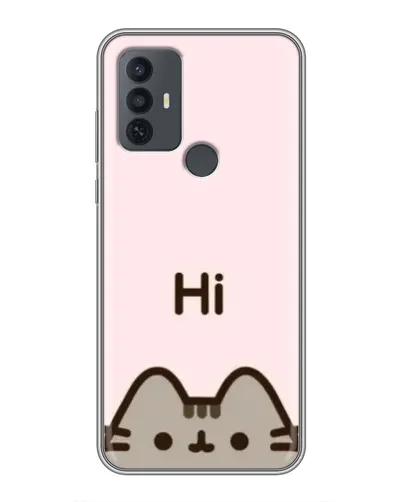 Чохол для TCL 30E з картинкою «Пушин каже Hi»