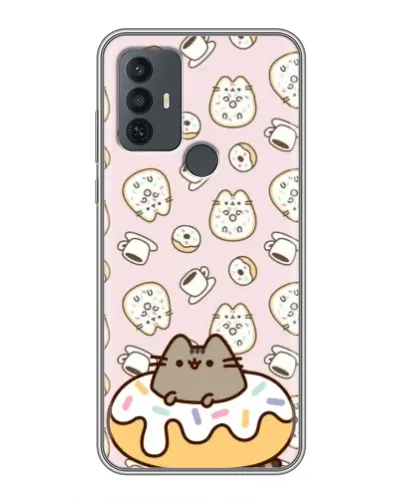 Чохол для TCL 30E з картинкою «Пушин на пончику»