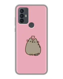 Чохол для TCL 30E з картинкою «Pusheen серце»