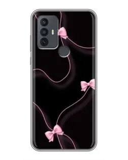 Чехол для TCL 30E с картинкой «Розовые ленты»