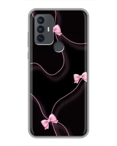 Чехол для TCL 30E с картинкой «Розовые ленты»
