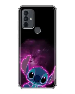Чехол для TCL 30E с картинкой «Неоновый Stitch»