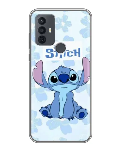 Чехол для TCL 30E с картинкой «Stitch среди цветов» Чехол для TCL 30E с картинкой «Stitch среди цветов»