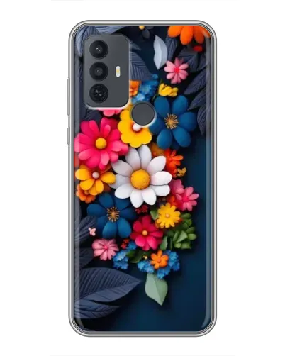 Чехол для TCL 30E с картинкой «Цветочная феерия»