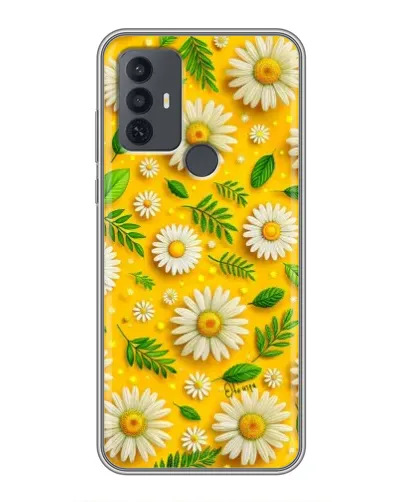 Чехол для TCL 30E с картинкой «Ромашковое солнце»