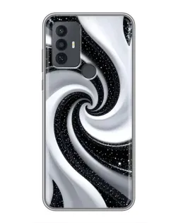 Чехол для TCL 30E с картинкой «Черно-белая спираль» Чехол для TCL 30E с картинкой «Черно-белая спираль»