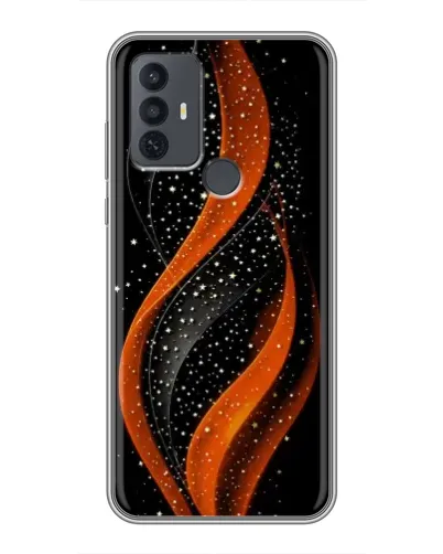 Чехол для TCL 30E с картинкой «Огненная звездная волна»