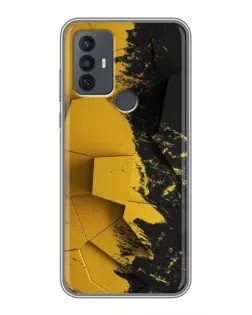 Чехол для TCL 30E с картинкой «Золотые осколки геометрии»
