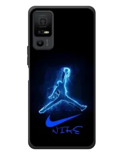 Чехол для TCL 40 NxtPaper 5G с картинкой «Jordan Neon Blue»