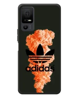 Чехол для TCL 40 NxtPaper 5G с картинкой «Оранжевый дым Adidas»