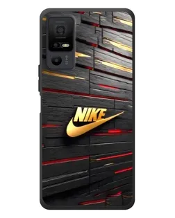 Чехол для TCL 40 NxtPaper 5G с картинкой «Золотой Nike на металле»