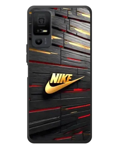 Чехол для TCL 40 NxtPaper 5G с картинкой «Золотой Nike на металле»