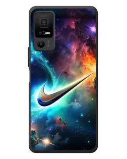 Чехол для TCL 40 NxtPaper 5G с картинкой «Космический Nike Swoosh»
