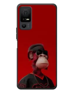 Чехол для TCL 40 NxtPaper 5G с картинкой «Bored Ape в красном»