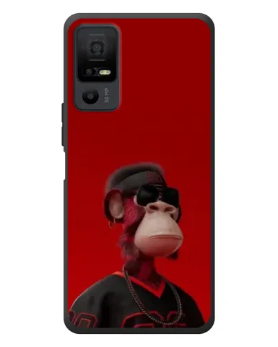 Чехол для TCL 40 NxtPaper 5G с картинкой «Bored Ape в красном»