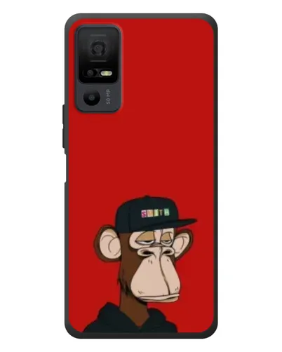 Чехол для TCL 40 NxtPaper 5G с картинкой «Bored Ape — красный фон»