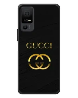 Чехол для TCL 40 NxtPaper 5G с картинкой «Золотой логотип Gucci»
