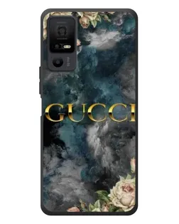 Чехол для TCL 40 NxtPaper 5G с картинкой «Абстрактные цветы Gucci»