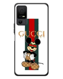 Чехол для TCL 40 NxtPaper 5G с картинкой «Микки Маус Gucci — полосы»