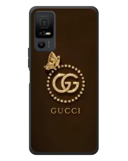 Чехол для TCL 40 NxtPaper 5G с картинкой «Gucci — золотая бабочка»
