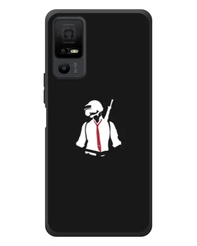 Чехол для TCL 40 NxtPaper 5G с картинкой «PUBG — силуэт воина»