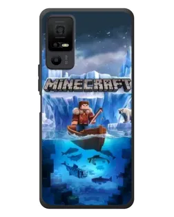 Чехол для TCL 40 NxtPaper 5G с картинкой «Minecraft ледяной мир»