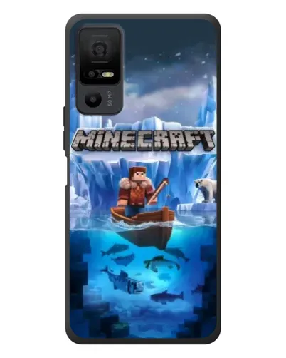 Чехол для TCL 40 NxtPaper 5G с картинкой «Minecraft ледяной мир»