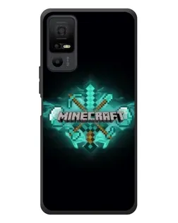 Чехол для TCL 40 NxtPaper 5G с картинкой «Minecraft Diamond лого»