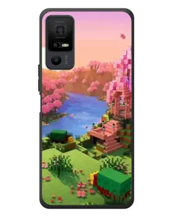 Чехол для TCL 40 NxtPaper 5G с картинкой «Розовое дерево Minecraft»