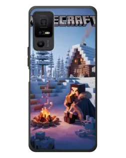 Чехол для TCL 40 NxtPaper 5G с картинкой «Зимний Minecraft»