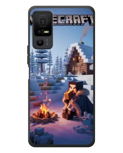 Чехол для TCL 40 NxtPaper 5G с картинкой «Зимний Minecraft»