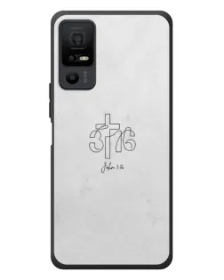Чехол для TCL 40 NxtPaper 5G с картинкой «Иоанна 3:16 Крест»