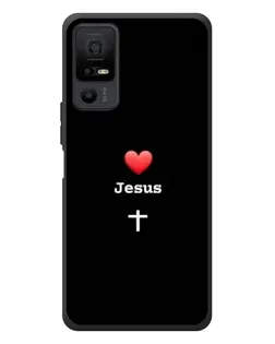 Чехол для TCL 40 NxtPaper 5G с картинкой «Сердце - Jesus»
