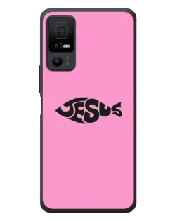 Чехол для TCL 40 NxtPaper 5G с картинкой «Розовый символ  Jesus»