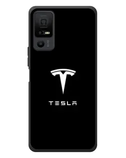 Чехол для TCL 40 NxtPaper 5G с картинкой «Tesla White Logo»