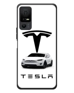 Чехол для TCL 40 NxtPaper 5G с картинкой «Tesla White Style»