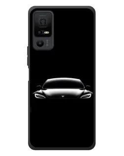 Чехол для TCL 40 NxtPaper 5G с картинкой «Фары Tesla Night»