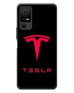 Чехол для TCL 40 NxtPaper 5G с картинкой «Tesla Red Logo»