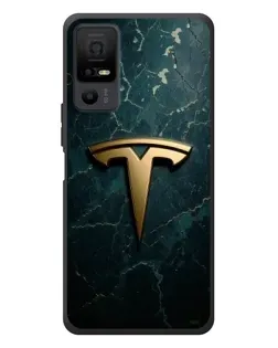 Чехол для TCL 40 NxtPaper 5G с картинкой «Мраморная Tesla Gold»