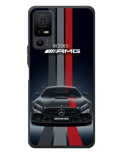 Чехол для TCL 40 NxtPaper 5G с картинкой «Mercedes — белый карбон»