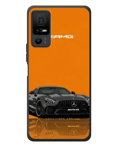 Чехол для TCL 40 NxtPaper 5G с картинкой «Оранжевый Mercedes AMG»
