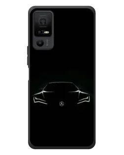 Чехол для TCL 40 NxtPaper 5G с картинкой «Mercedes — силуэт авто»