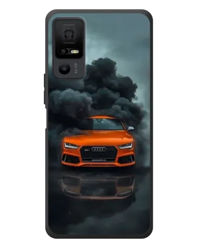 Чехол для TCL 40 NxtPaper 5G с картинкой «Audi в облаках дыма»