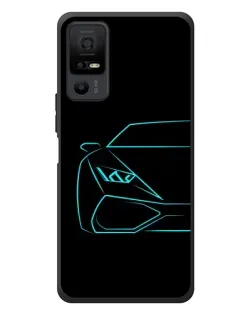 Чехол для TCL 40 NxtPaper 5G с картинкой «Голубой силуэт Lamborghini» Чехол для TCL 40 NxtPaper 5G с картинкой «Голубой силуэт Lamborghini»