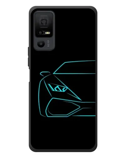 Чехол для TCL 40 NxtPaper 5G с картинкой «Голубой силуэт Lamborghini»