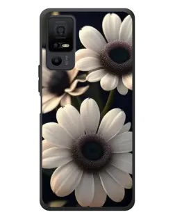 Чехол для TCL 40 NxtPaper 5G с картинкой «Белые маргаритки макро»