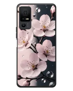 Чехол для TCL 40 NxtPaper 5G с картинкой «Нежная сакура и капли»