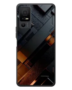 Чехол для TCL 40 NxtPaper 5G с картинкой «Черные геометрические блоки»